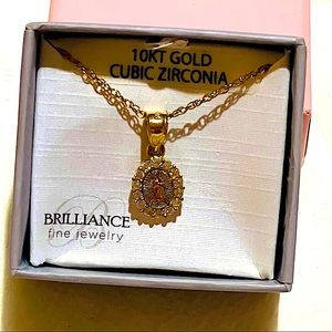 NWT 14” 10k Gold Guadalupe Necklace